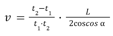 equation - signal stransit time and flow velocity