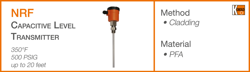 NRF Capacitive Level Transmitter for Chemicals