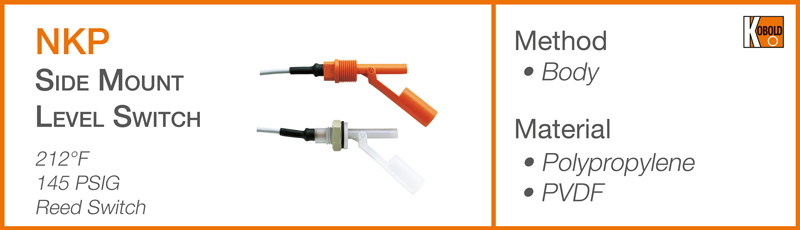 NKP Side Mount Level Switch for Chemicals