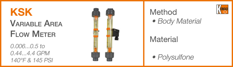 KSK Rotameter for Sodium Hypochlorite