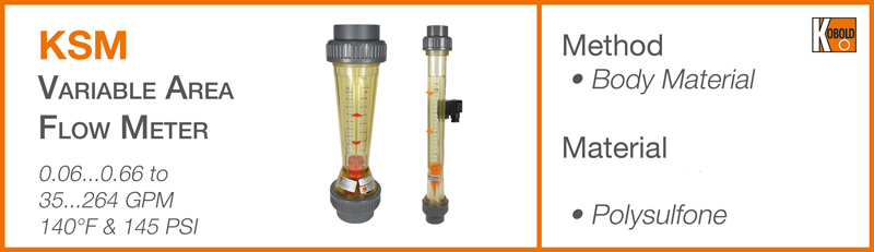 KSM Rotameter for Sodium Hypochlorite